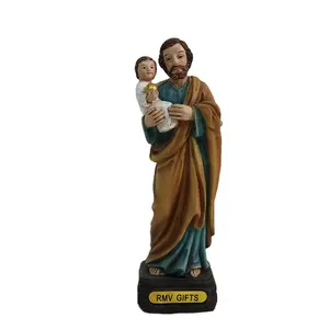 Moldes religiosos de resina para escultura de bebês, estatuetas de Jesus em resina personalizadas, escultura de São José para decoração de casa na Europa