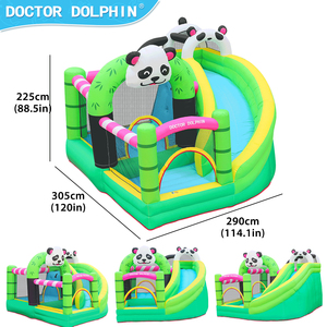 Castillo Inflable Doctor Dolphin Panda Garden, Tobogán Inflable para Fiestas Infantiles al Aire Libre, Casa de Brinco Inflable para Niños - Product Image 6