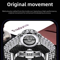 Montre à quartz pour homme, cadran de 43 mm, aiguille de 22 mm, boîtier en alliage, bracelet en acier inoxydable, verre minéral renforcé, lumineux, résistant à l'eau jusqu'à 30 m