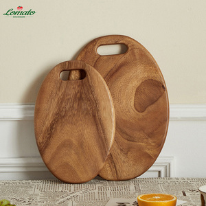 Juego de Tablas de Cortar de Madera de Acacia Sólida al por Mayor, Tabla de Servir de Madera Hecha a Mano para Pan y Queso, Tabla de Cortar Portátil para Cocina - Product Image 5