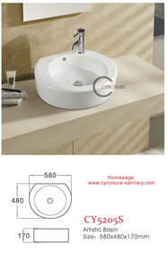 Lavabo de Baño Colgante de Pared, Cerámico, con Buena Capacidad de Carga, Seguro y Práctico - Product Image 3