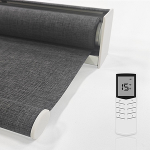 Volet de fenêtre électrique occultant en tissu sans fil avec système à ressort pour la décoration intérieure - Product Image 1