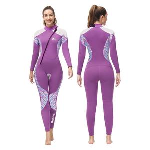 Owntop <span class=keywords><strong>Combinaison</strong></span> de <span class=keywords><strong>plongée</strong></span> longue en néoprène à fermeture éclair <span class=keywords><strong>Combinaison</strong></span> thermo chaude ultra extensible pour femmes 3MM - Product Image 2