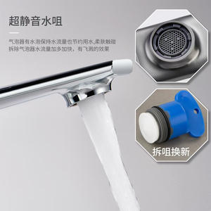 Grifo monomando para lavabo, de cobre, montado en encimera, con válvula de cerámica, de lujo, para agua fría y caliente, para el hogar, baño y hotel. - Product Image 5