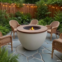 Brasero à gaz portable élégant avec un design écologique, chauffage de 10 000 BTU pour patio extérieur, camping et barbecue