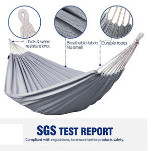 Hamaca de Camping Doble e Individual Portátil con Estructura de Hierro, Diseño Moderno, 2 Correas para Árboles Incluidas, Bolsa de Transporte para Uso en Exteriores - Product Image 2