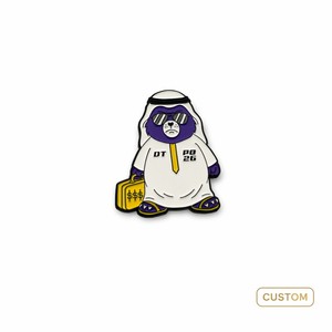Broche personnalisée en émail souple pour club de rugby, mascotte sportive, badge de revers en métal personnalisé PARIS <span class=keywords><strong>OUEST</strong></span> - Product Image 2