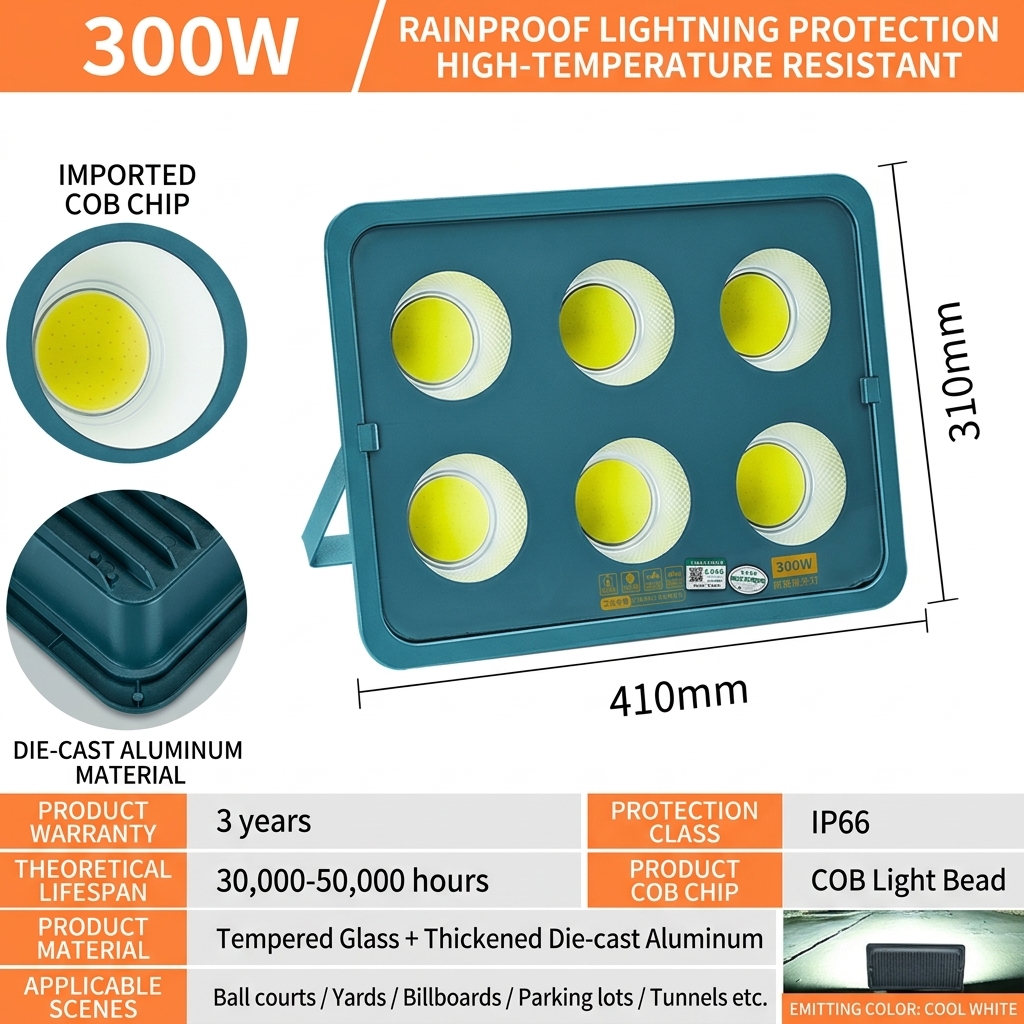 300w-durable project-high light efficiency flood lamp
