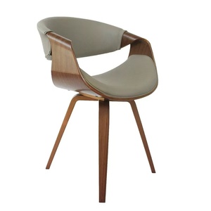 Italian Modern Minimalist Curved Dining Chair Nordic Solid <strong>Wood</strong> <strong>Stool</strong> for Balcony Leisure &amp; Study Convertible Backrest Chair - Product Image 6
