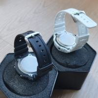 Jam Tangan Olahraga Pria Kuarsa LED Tahan Air Tali Karet Layar Ganda Tahan Air Bentuk Hewan Casing Paduan Seng SANDA