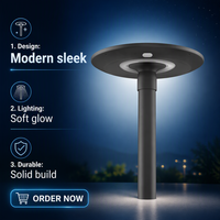 Lampe solaire tout-en-un en aluminium pour poteau, IP65, LED, avec télécommande, résistante à l'eau, batterie intégrée, intensité réglable, pour jardin, parc, cour