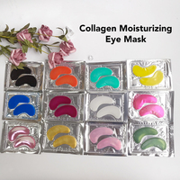 Gel de collagène pour soins de la peau en hydrogel de cristal 3d 24k or gel de collagène hydratant sous le masque de patch pour les yeux masque de sommeil en soie à la vapeur