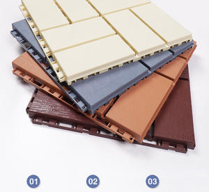 Suelo exterior de WPC, azulejos de cubierta entrelazados para exteriores, suelo de plástico de grano de madera - Product Image 4