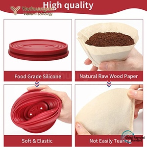 Collapsible Silicone <b>Cup</b> Red Foldable Drinkware for Outdoor Travel <b>Camping</b> - Product Image 4