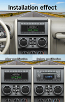 Radio Mobil BQCC 1DIN MP3 Player Dual USB LED Warna-warni Stereo RCA Audio Dual BT LCD FM/AM/RDS/AUX Pelacak Lokasi Speaker Internal