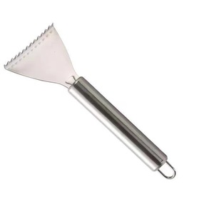 Stainless Steel Fish Scaler Manual Kitchen Tool For Seafood Cleaning With Black <b>Ring</b> Handle Dishwasher Safe - Product Image 3