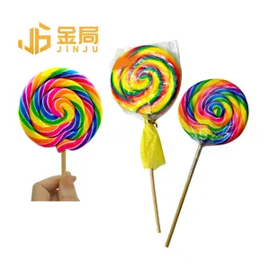Customizable 50g windmill lollipop sweets hard swirl lolly pop colorful fruit flavor big bom lollipops candy