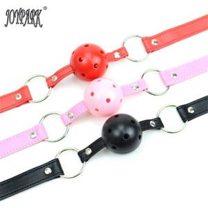 JoyPark <span class=keywords><strong>SM</strong></span> Bondage Respirant En Plastique Souple <span class=keywords><strong>Bouche</strong></span> Bouchon <span class=keywords><strong>Bouche</strong></span> Ouverte Gag Ball pour Femmes Adultes Sex Toys 45mm Diamètre 60cm Ceinture - Product Image 5