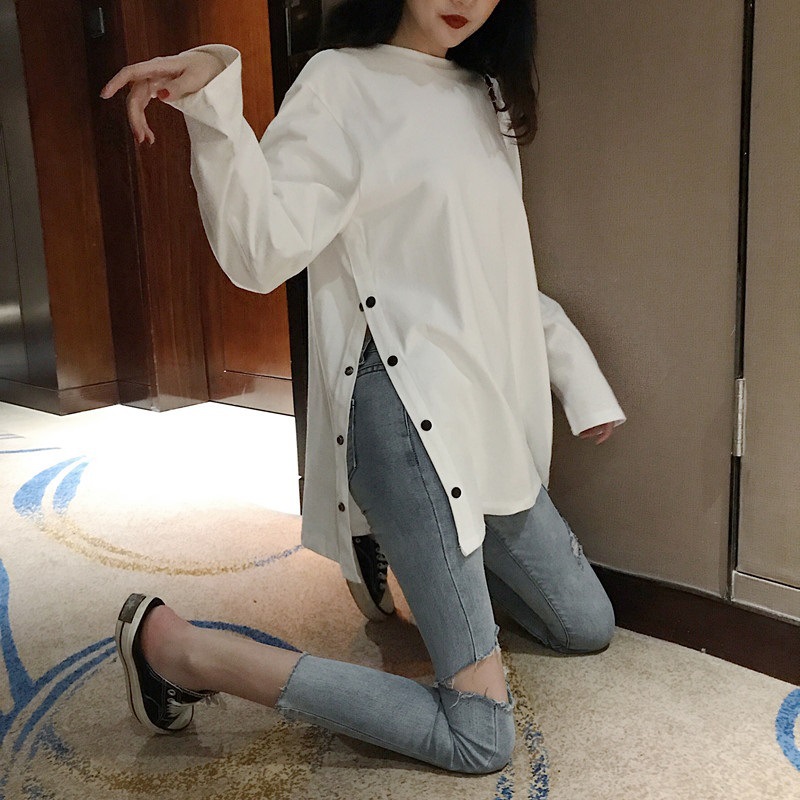 [WOOALONG]★25SS★韓国人気★OG Semi-Loose Long T-shirt WOOALONG]☆25SS☆韓国人気☆OG Semi-Loose Long T-shirt