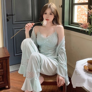 <span class=keywords><strong>Camicia</strong></span> <span class=keywords><strong>da</strong></span> <span class=keywords><strong>notte</strong></span> in tre pezzi con seno <span class=keywords><strong>da</strong></span> bagno Sexy a maniche lunghe accappatoio termico in velluto pigiama <span class=keywords><strong>da</strong></span> casa - Product Image 6