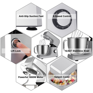 Hộ gia đình 3 trong 1 không chuyên nghiệp bánh Máy trộn 5 lít Bánh Trộn bánh đứng Máy trộn điện với bát - Product Image 5