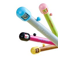 Pena Gel Pengubah Pola Wajah Lucu 0.5mm Tulisan Halus Pegangan Lembut Alat Tulis Kantor Sekolah Kombinasi Warna Segar