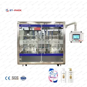 ZT-PACK Fully Automatic 6-16 Nozzles Piston Cylinder Servo Motor Body Oil Face Cream Etc Viscous Cosmetic Products Filler