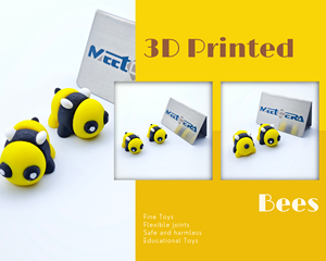 Jouets d'abeilles imprimés en 3D personnalisés, mignons et flexibles, services de fabrication sur mesure - Product Image 3