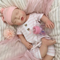 Direktlieferant Handbemalte Silikon-Reborn-Puppe Authentisches Babyhaut-Gefühl Leichte Formlinien Geschenkpuppe für Puppenladenbesitzer