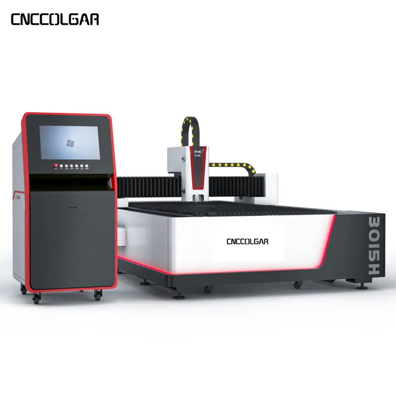 ماكينة قطع الليزر المفتوحة النوع المزدوجة من CNCcolgar، ماكينة قطع الألواح المعدنية وأنابيب القطع بالليزر