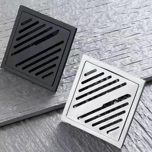 Drain de sol en acier inoxydable <span class=keywords><strong>2022</strong></span> Offre Spéciale 9mm Grille de drainage noire galvanisée Drain de sol anti-odeur - Product Image 1