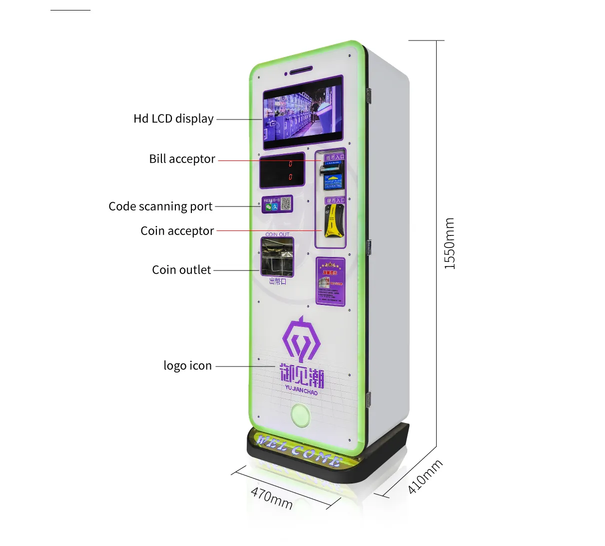 Factory Wholesale Automatic Token Coin ATM Changer Dispenser Machine Currency Coin Exchange Machine For Game Zone