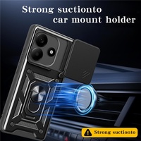 Funda magnética para teléfono con soporte de anillo pintado con diseño de animales para Redmi 9A Note12, ideal para coche, transfronteriza.