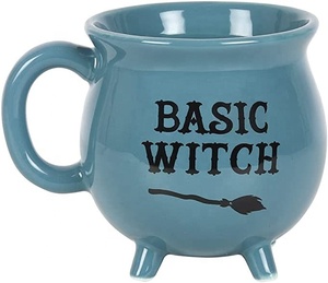 Taza <span class=keywords><strong>de</strong></span> cerámica con forma <span class=keywords><strong>de</strong></span> <span class=keywords><strong>bruja</strong></span> para decoración <span class=keywords><strong>de</strong></span> Halloween, <span class=keywords><strong>Caldero</strong></span> azul personalizado, 12 unidades - Product Image 1