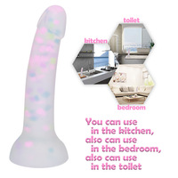 JiaYi A157 - Dildo de Silicona de Color Jelly Pequeño, 100% Impermeable, Suave, para Masturbación Femenina, en Forma de Tapón Anal