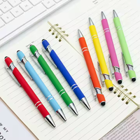 Stylo d'écriture en métal multifonction avec logo personnalisé stylet avec fonction tactile en caoutchouc souple pour activité promotionnelle
