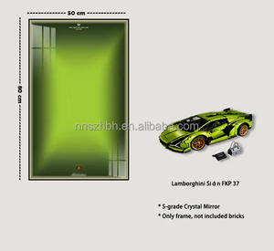 Vitrine murale à LED pour modèle de blocs de construction Lego 42115 Technic <span class=keywords><strong>Lamborghini</strong></span> FKP 37, cadre miroir uniquement - Product Image 5