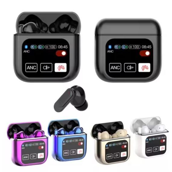 High Quality SE60 TWS Earphones ANC ENC LCD Touch Screen True Wireless Earphones Noise Cancelling Sport Wireless Earbuds SE 60