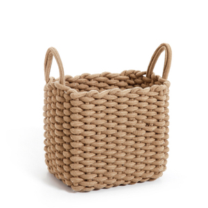 Factory Direct Woven Laundry Storage Cotton Rope Basket Blankets Cotton Rope Basket