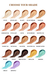 Vente en gros de correcteur liquide naturel à couvrance totale, sans huile, crème légère pour éclaircir et couvrir la peau pour l'application de maquillage - Product Image 4