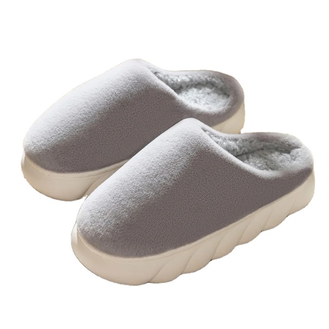 Autumn and Winter New Style Home Indoor Slippers Fluffy Fur Slippers for Men Bedroom House Shoes