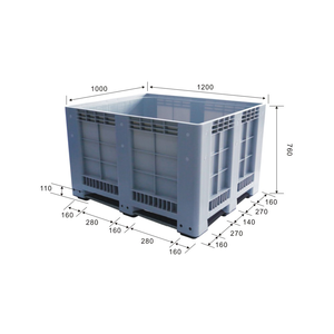 Heavy Duty Industry Use Plastic Pallet Boxes Plastic Bins Bulk Container