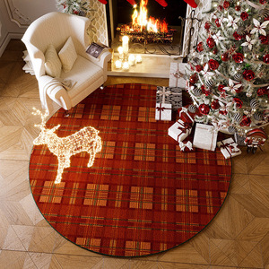 Lujo moderno árbol de Navidad falda área alfombra hecha <span class=keywords><strong>a</strong></span> máquina antideslizante poliéster para oficina cocina Hotel restaurante con alfombra suave - Product Image 4
