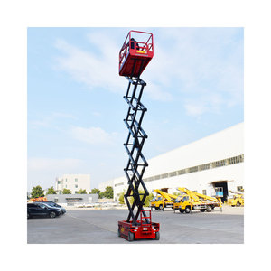 Plataforma de trabajo aéreo de 6m, 8m, 10m, 12m, 14m, andamio móvil, tijeras, elevador eléctrico portátil, pequeño elevador Vertical elevado - Product Image 1