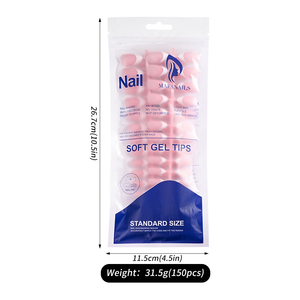 <span class=keywords><strong>Faux</strong></span> <span class=keywords><strong>ongles</strong></span> <span class=keywords><strong>en</strong></span> <span class=keywords><strong>gel</strong></span> français 150 pièces, forme amande, couleur rose mat, <span class=keywords><strong>kit</strong></span> d'extensions à presser pour nail art DIY, artificiels - Product Image 6