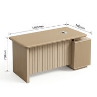 Bureau de direction moderne de luxe, bureau de patron, table de bureau avec armoire de rangement, usine de Foshan, bureau de PDG haut de gamme de 1,4 m