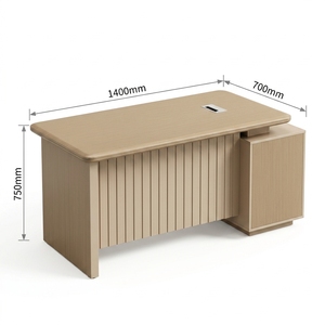 Scrivania Direzionale Moderna di Lusso con Mobile Contenitore, Tavolo da <span class=keywords><strong>Ufficio</strong></span> per CEO di Alta Gamma 1,4m, Produzione Foshan - Product Image 5