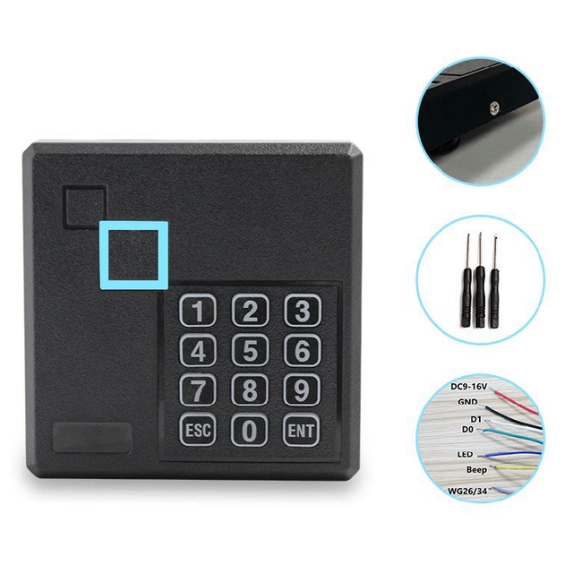 Smart IC/ID Card Reader Waterproof Keypad Door Entry Electronic Proximity RFID Card Reader