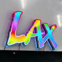Letreros Luminosos de Acrílico Líquido 3D RGB a Todo Color con Control por Aplicación Personalizada para Edificios con Transformador
