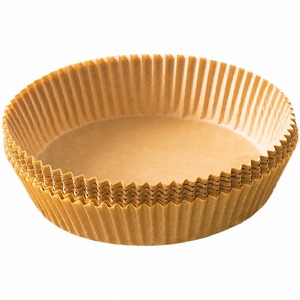 Papier sulfurisé rond brun jetable antiadhésif résistant à l'huile pour friteuse à air, four et rôtissage - Product Image 5